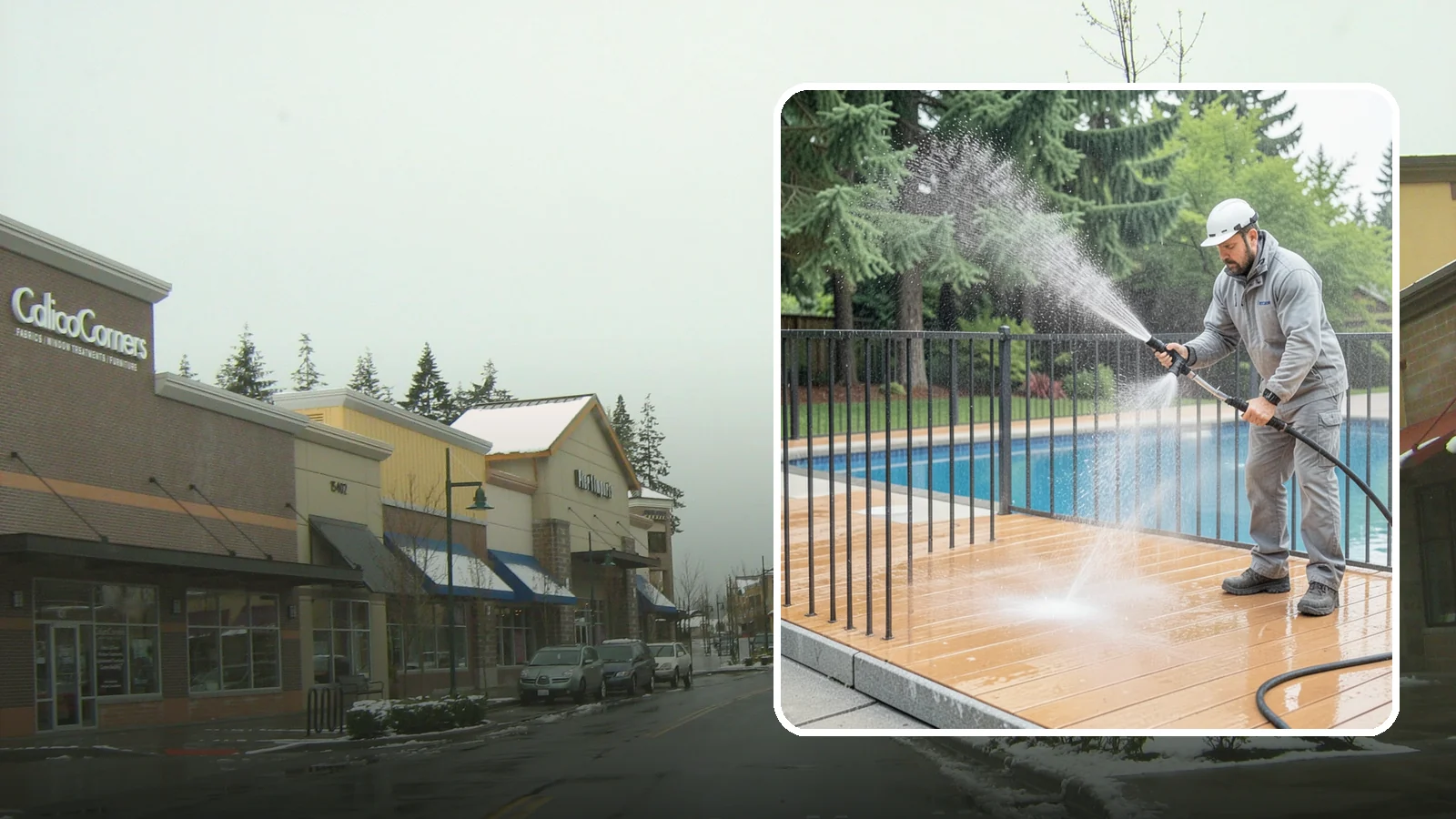 Pool Fence Cleaning in Mill Creek, Snohomish County, WA - We clean pool safety fencing so aluminum, glass, or mesh barriers stay clear of the grime that dulls them in the wet season.