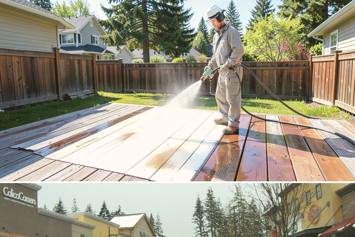 Pool Fence Cleaning in Mill Creek, Snohomish County, WA - A spring cleaning readies the fence for a summer of clear, safe sightlines to the pool.