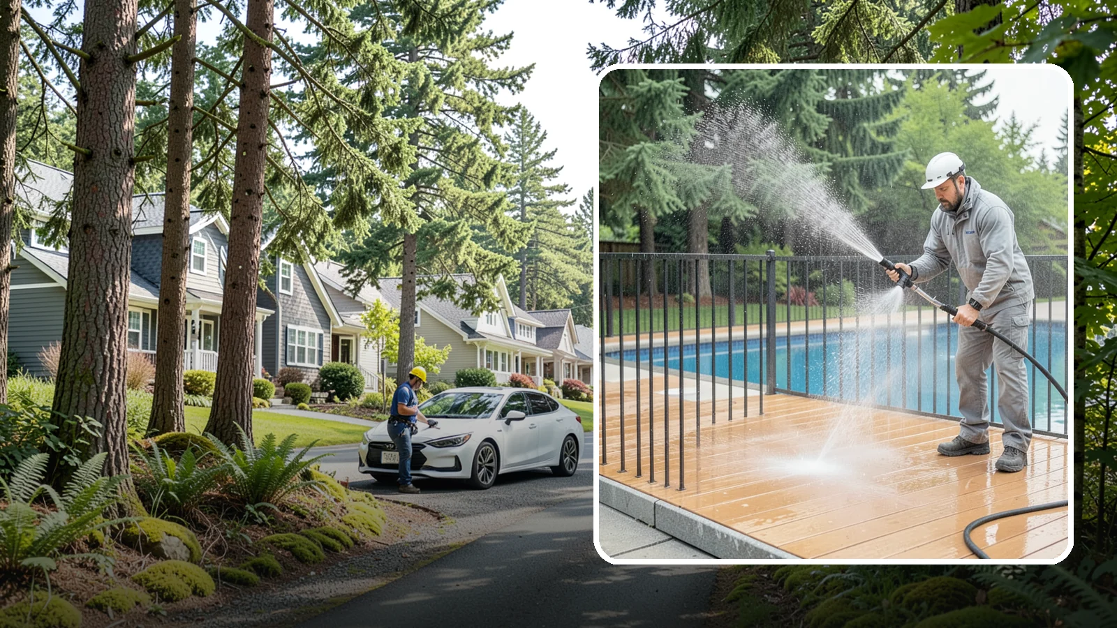 Pool Fence Cleaning in Normandy Park, King County, WA - We clean pool safety fencing so aluminum, glass, or mesh barriers stay clear of the grime that dulls them in the wet season.
