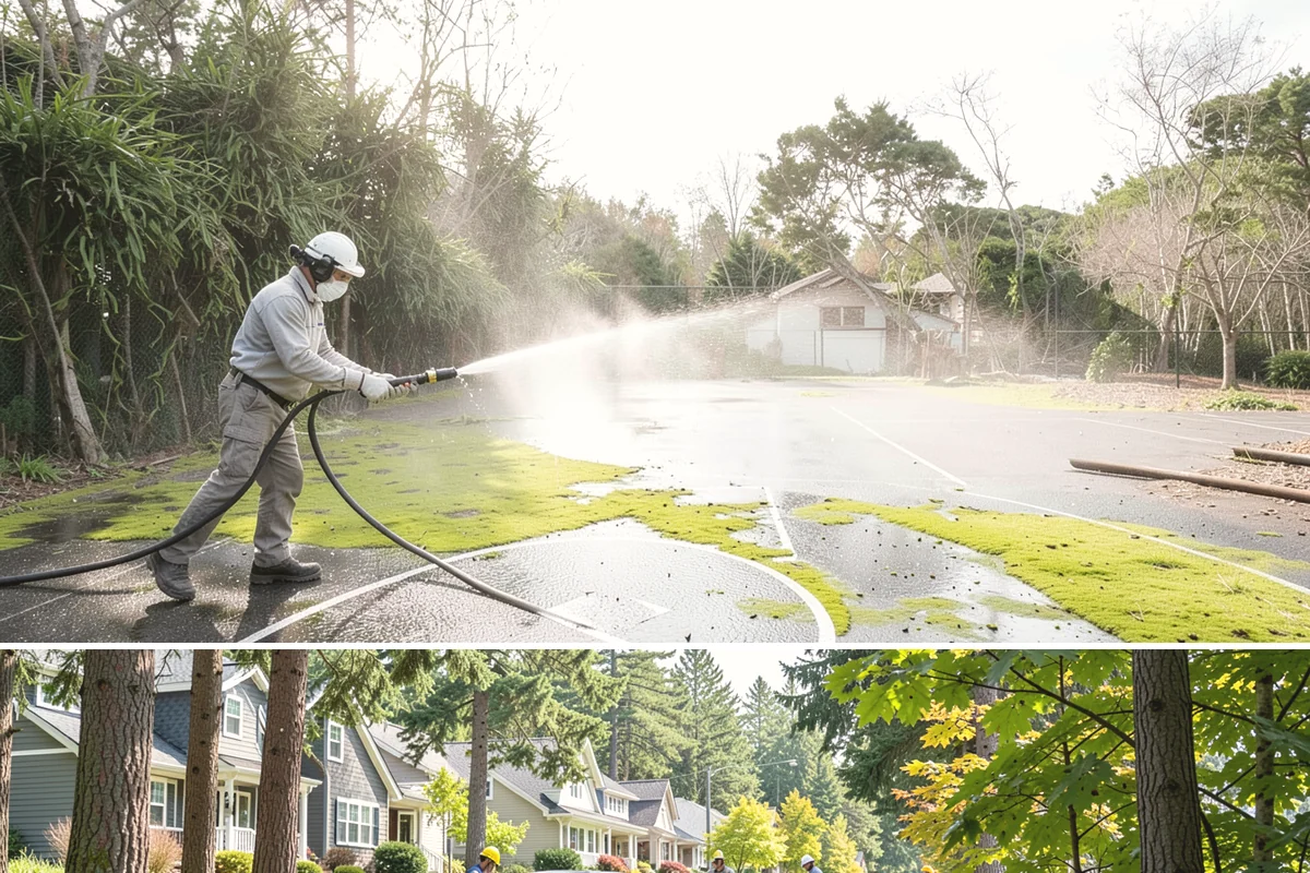 Pool Fence Cleaning in Normandy Park, King County, WA - A spring cleaning readies the fence for a summer of clear, safe sightlines to the pool.