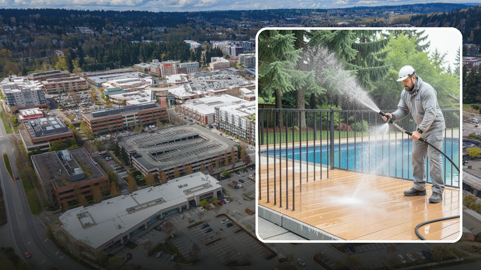 Pool Fence Cleaning in Redmond, King County, WA - We clean pool safety fencing so aluminum, glass, or mesh barriers stay clear of the grime that dulls them in the wet season.