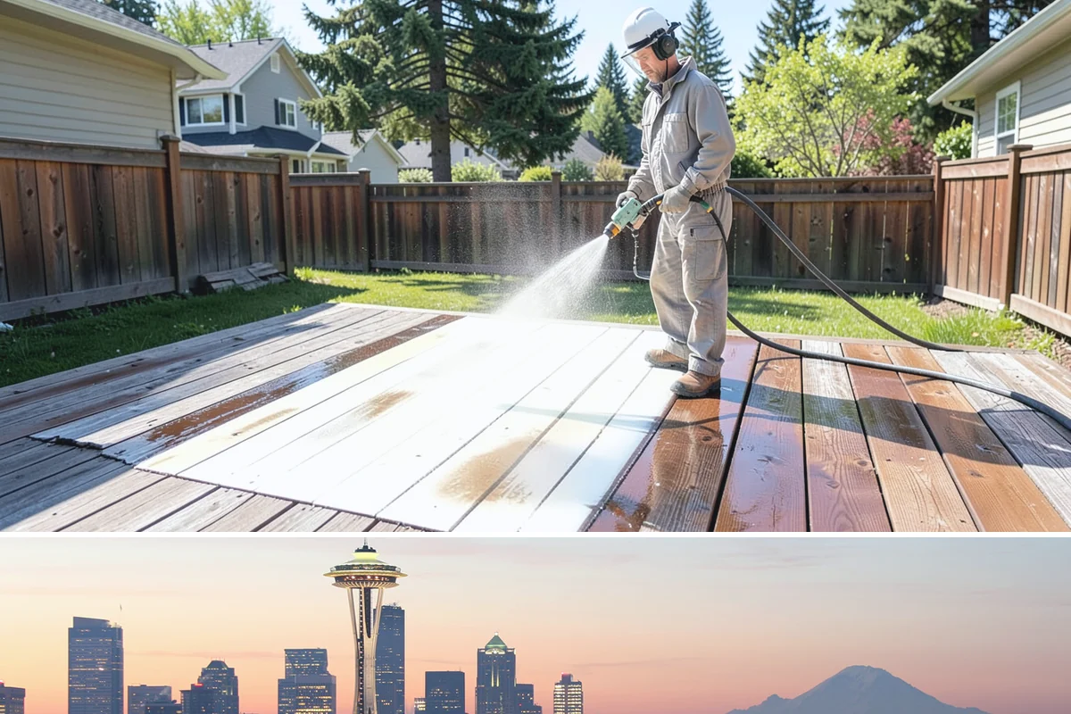 Pool Fence Cleaning in Seattle, King County, WA - A spring cleaning readies the fence for a summer of clear, safe sightlines to the pool.