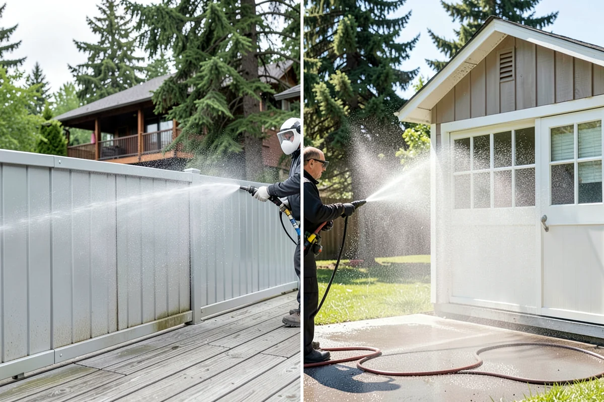 Pool Fence Cleaning in Sedro-Woolley, Skagit County, WA - Identify the fence material and hardware type