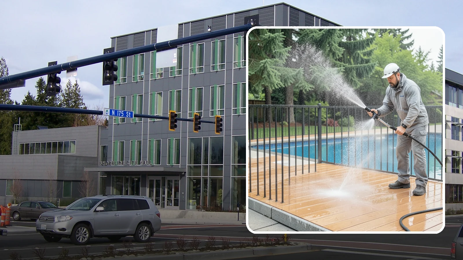 Pool Fence Cleaning in Shoreline, King County, WA - We clean pool safety fencing so aluminum, glass, or mesh barriers stay clear of the grime that dulls them in the wet season.