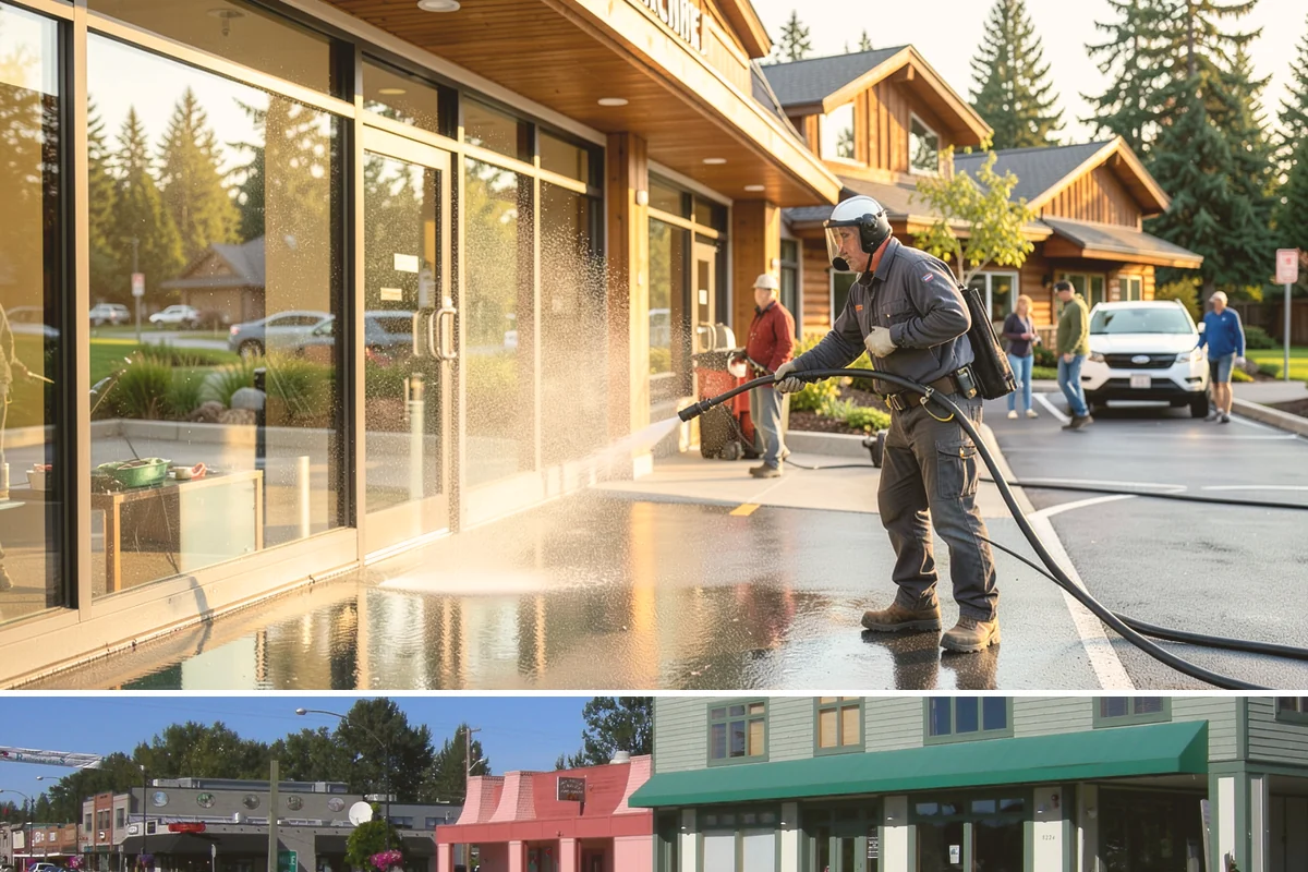 Pool Fence Cleaning in Snoqualmie, King County, WA - A spring cleaning readies the fence for a summer of clear, safe sightlines to the pool.