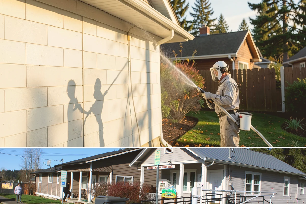 Pool Fence Cleaning in South Prairie, Pierce County, WA - A spring cleaning readies the fence for a summer of clear, safe sightlines to the pool.