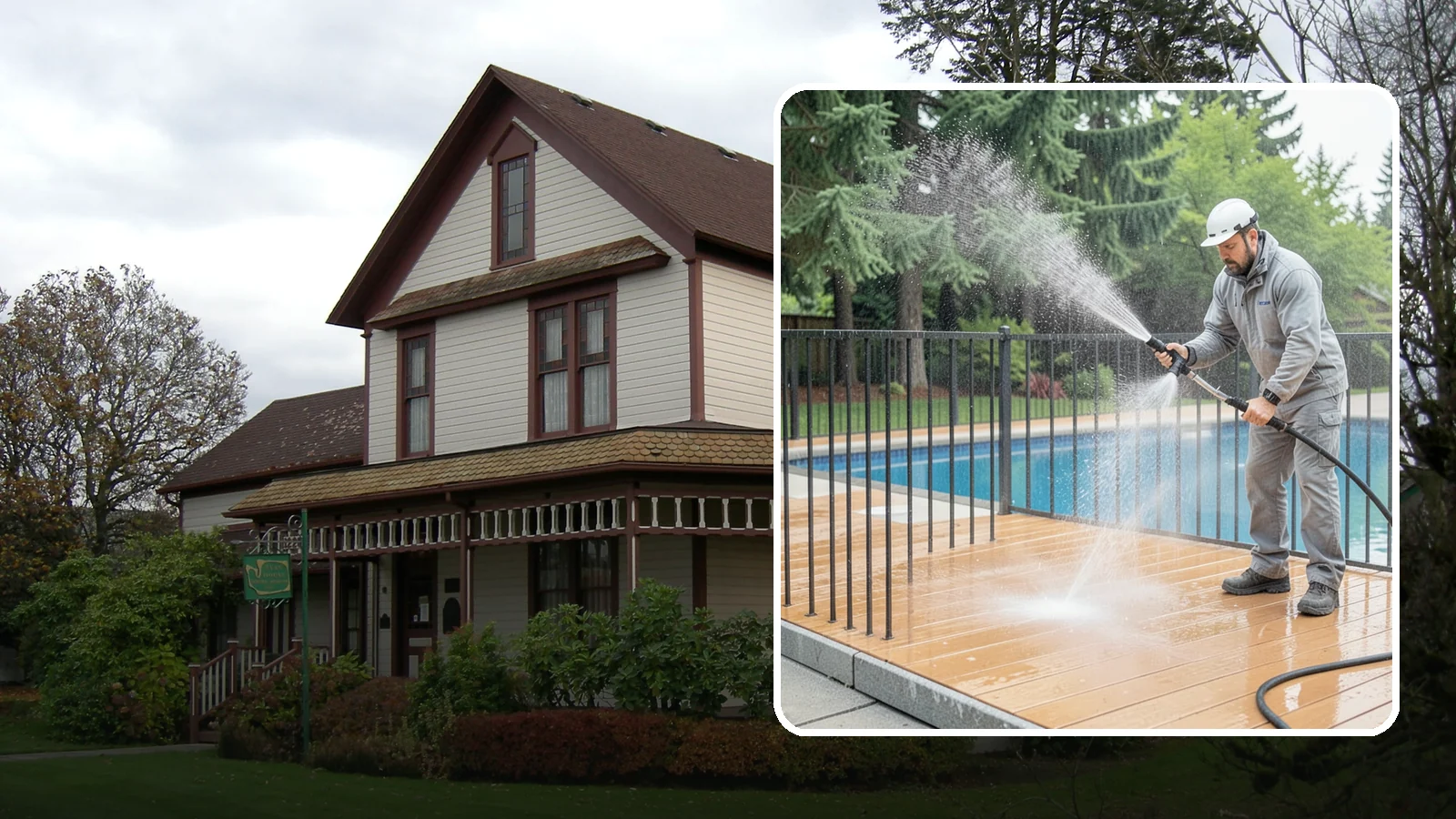 Pool Fence Cleaning in Sumner, Pierce County, WA - We clean pool safety fencing so aluminum, glass, or mesh barriers stay clear of the grime that dulls them in the wet season.