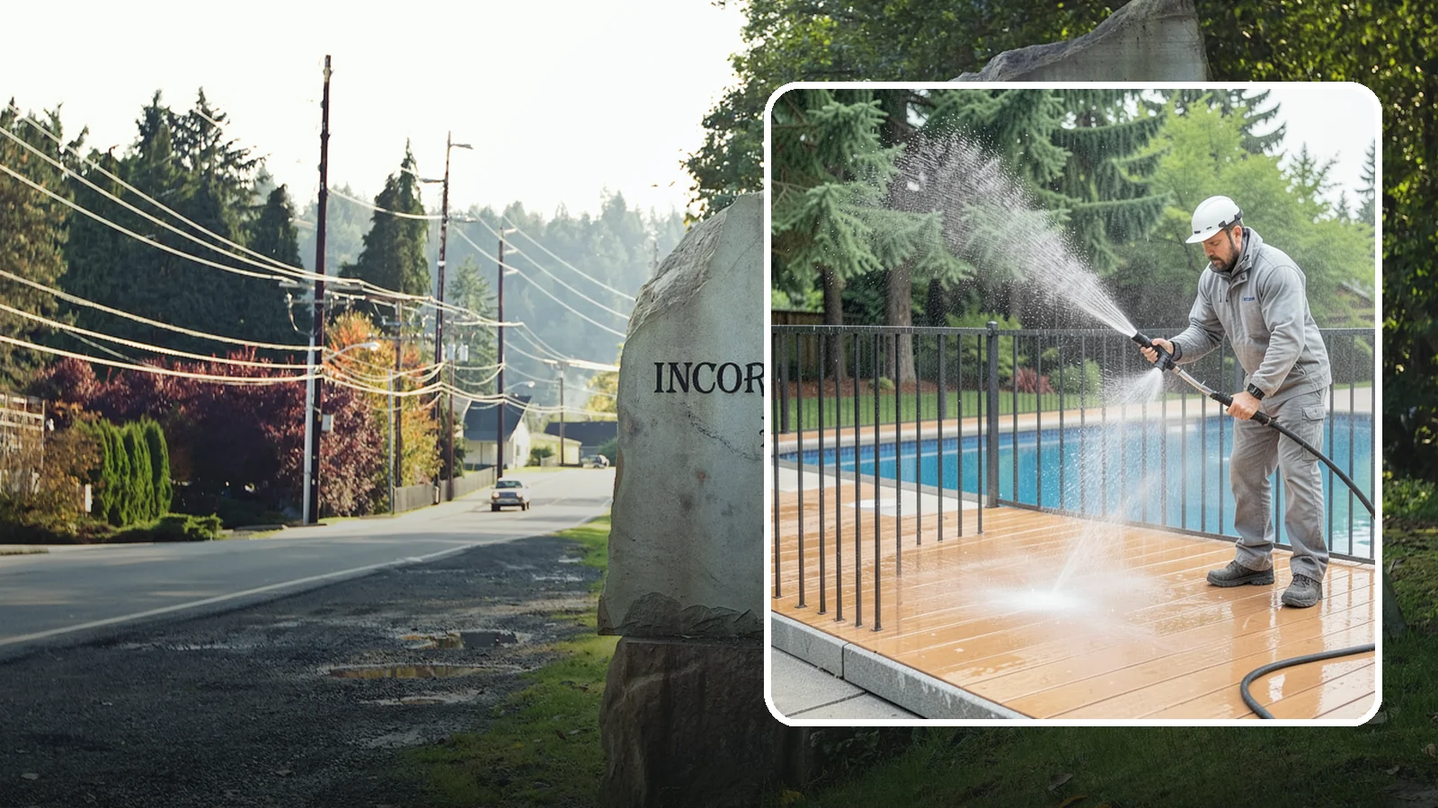 Pool Fence Cleaning in Wilkeson, Pierce County, WA - We clean pool safety fencing so aluminum, glass, or mesh barriers stay clear of the grime that dulls them in the wet season.
