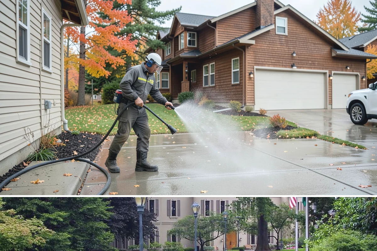 Pool Fence Cleaning in Woodinville, King County, WA - A spring cleaning readies the fence for a summer of clear, safe sightlines to the pool.