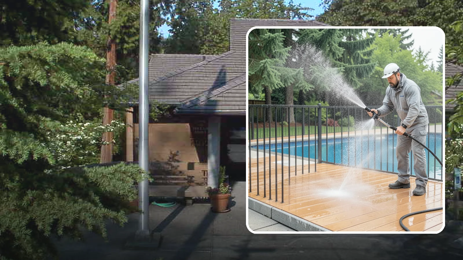 Pool Fence Cleaning in Yarrow Point, King County, WA - We clean pool safety fencing so aluminum, glass, or mesh barriers stay clear of the grime that dulls them in the wet season.
