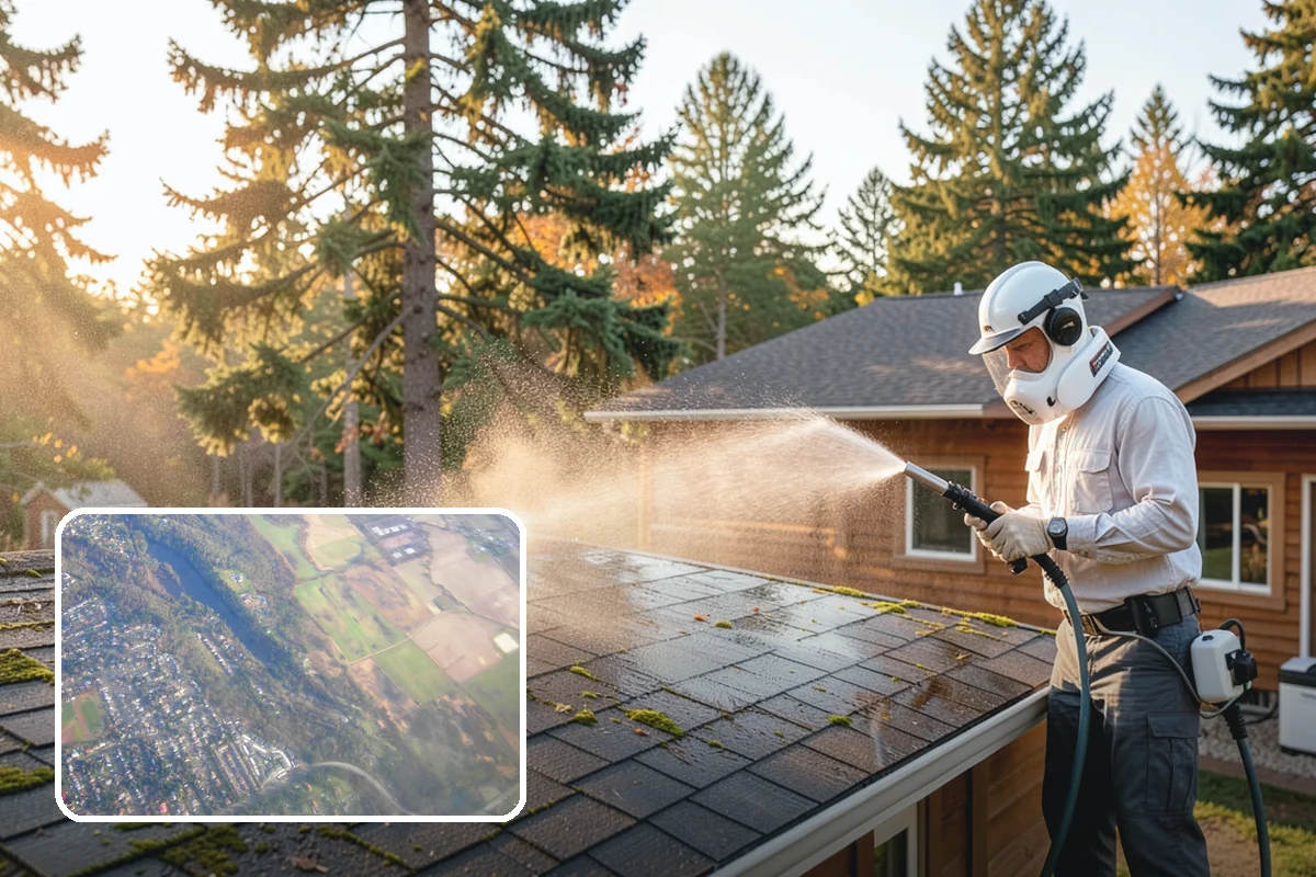 Porch Cleaning in Algona, King County, WA - Removes moss and slick film from high-traffic porch floors