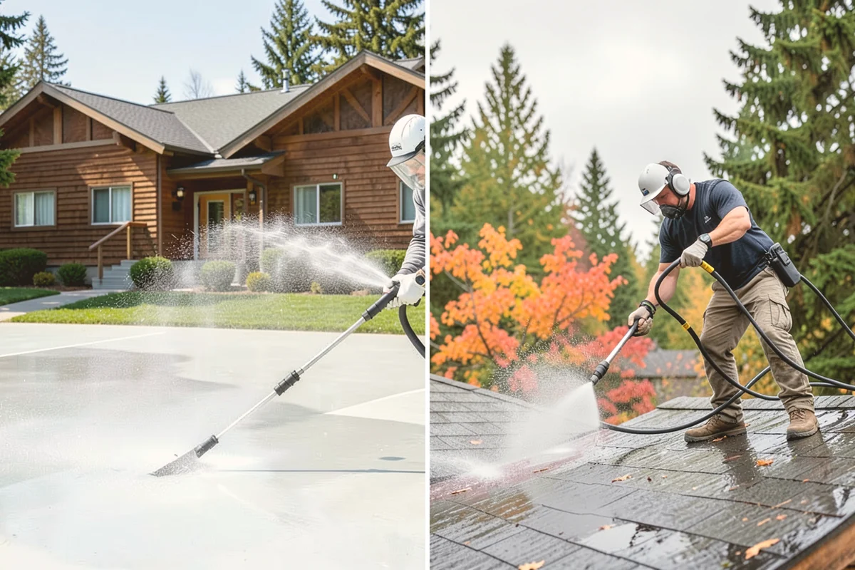 Porch Cleaning in Algona, King County, WA - Clear furniture, mats, and loose debris from the porch