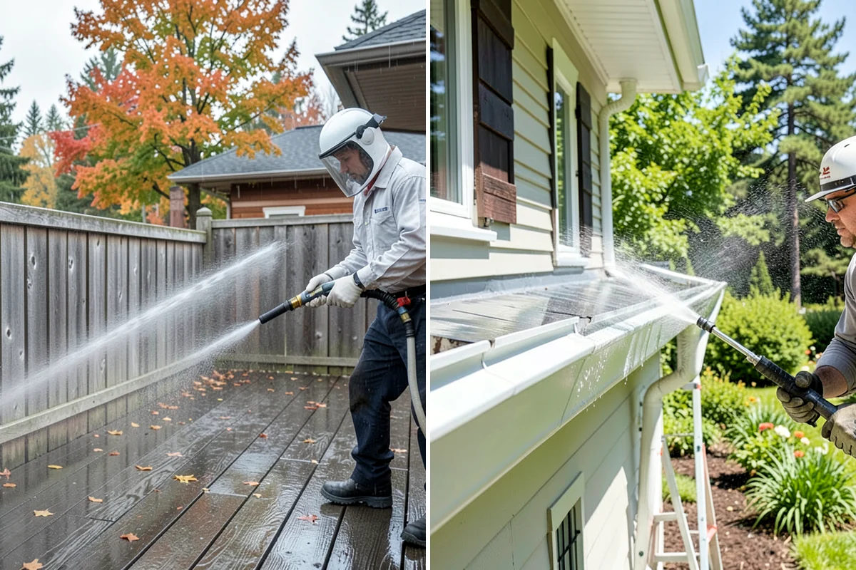 Porch Cleaning in Arlington, Snohomish County, WA - Clear furniture, mats, and loose debris from the porch