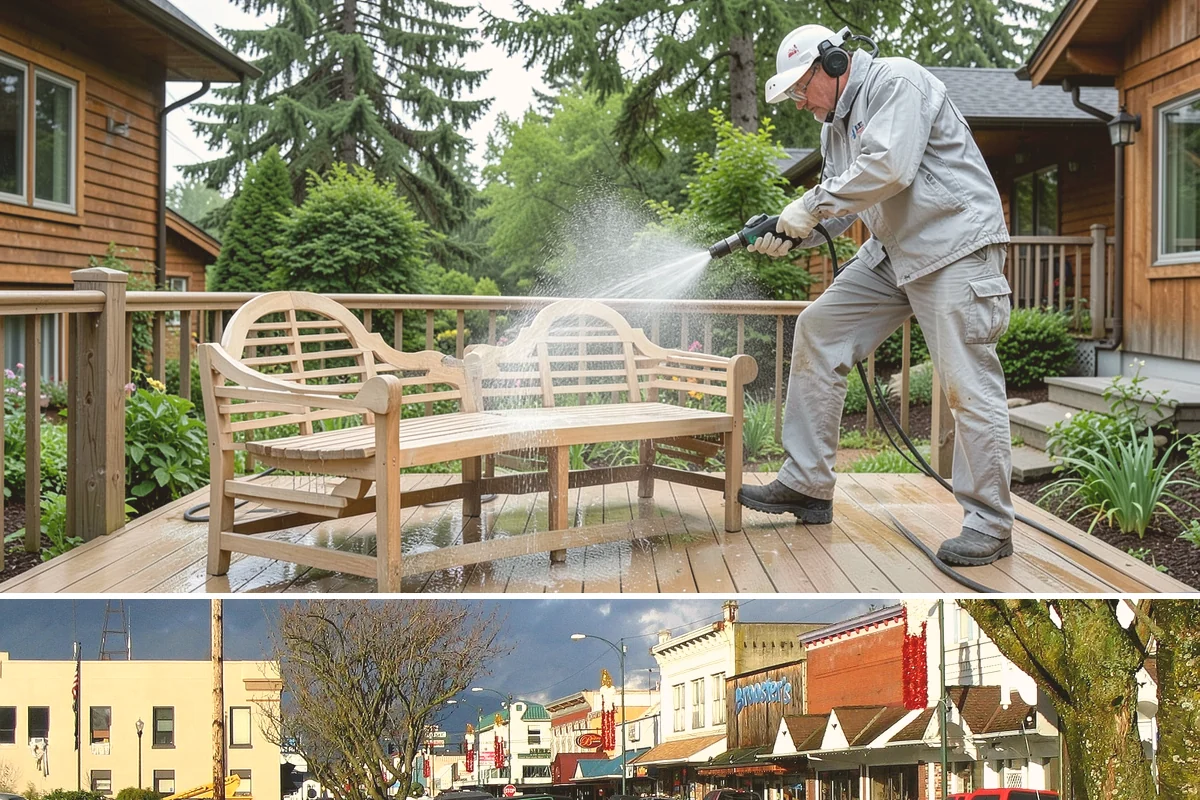Porch Cleaning in Arlington, Snohomish County, WA - Late spring is prime for porch cleaning, clearing winter moss and spring pollen just as outdoor season begins.