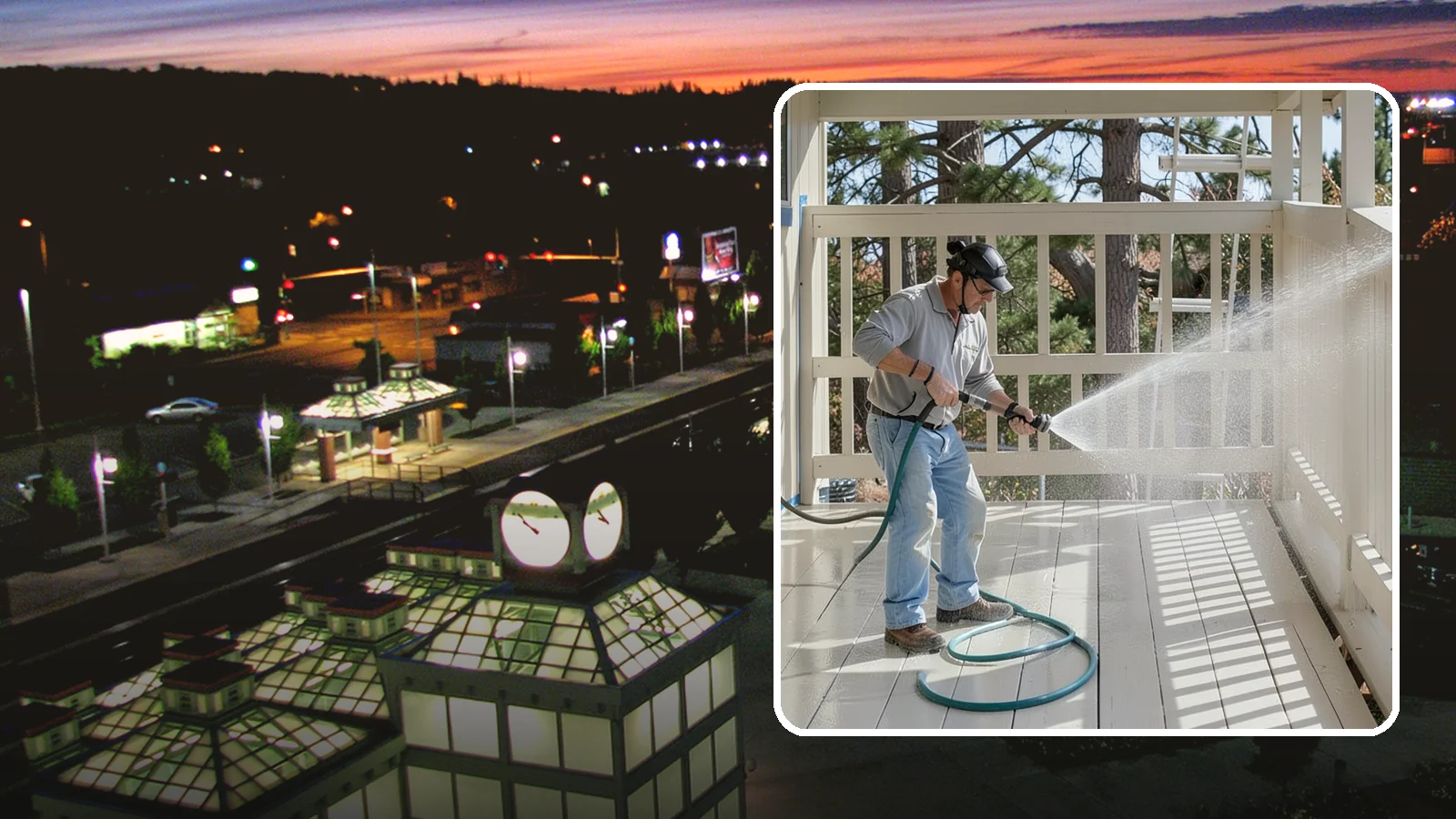 Porch Cleaning in Auburn, King County, WA - We wash porch floors, ceilings, and posts to lift the moss, mud, and pollen that dull this high-traffic entry.