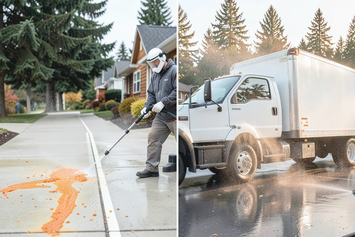 Porch Cleaning in Auburn, King County, WA - Clear furniture, mats, and loose debris from the porch