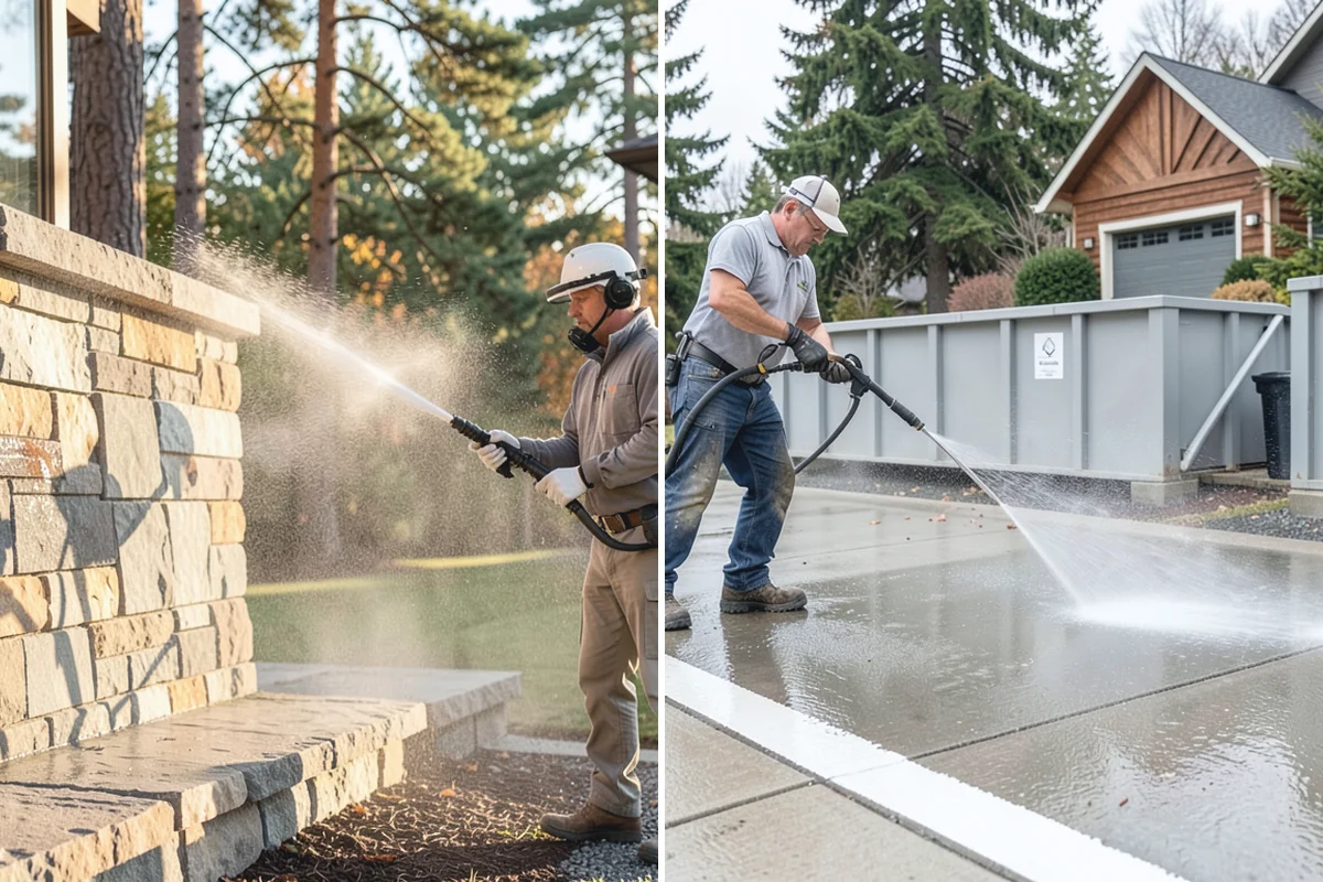 Porch Cleaning in Beaux Arts Village, King County, WA - Clear furniture, mats, and loose debris from the porch