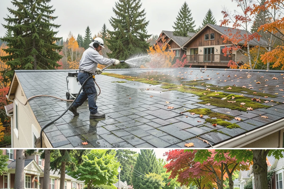 Porch Cleaning in Beaux Arts Village, King County, WA - Late spring is prime for porch cleaning, clearing winter moss and spring pollen just as outdoor season begins.