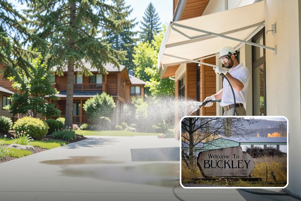 Porch Cleaning in Buckley, Pierce County, WA - Removes moss and slick film from high-traffic porch floors