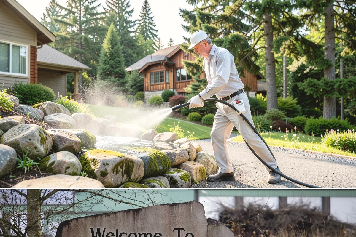 Porch Cleaning in Buckley, Pierce County, WA - Late spring is prime for porch cleaning, clearing winter moss and spring pollen just as outdoor season begins.