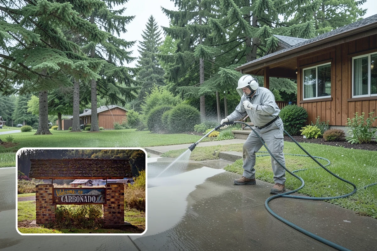 Porch Cleaning in Carbonado, Pierce County, WA - Removes moss and slick film from high-traffic porch floors