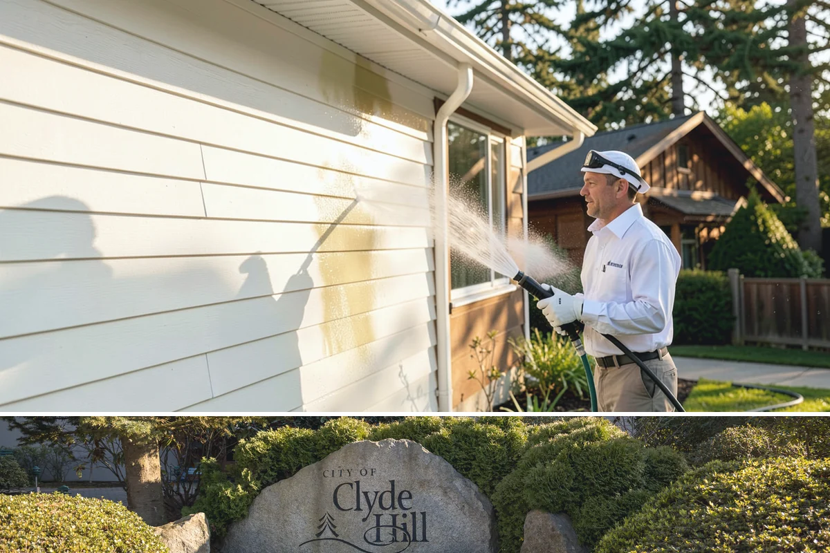 Porch Cleaning in Clyde Hill, King County, WA - Late spring is prime for porch cleaning, clearing winter moss and spring pollen just as outdoor season begins.