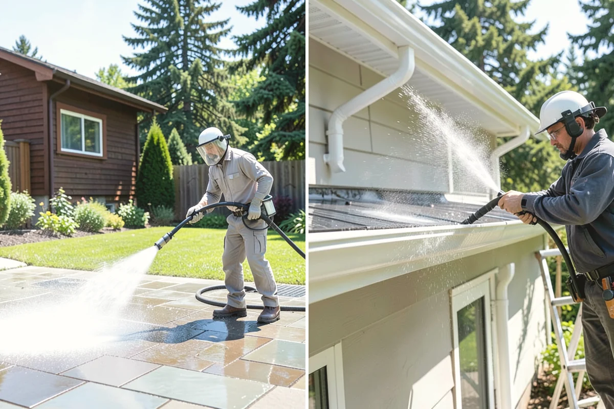 Porch Cleaning in Covington, King County, WA - Clear furniture, mats, and loose debris from the porch