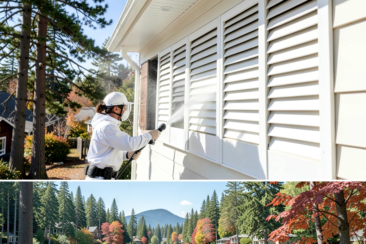 Porch Cleaning in Covington, King County, WA - Late spring is prime for porch cleaning, clearing winter moss and spring pollen just as outdoor season begins.
