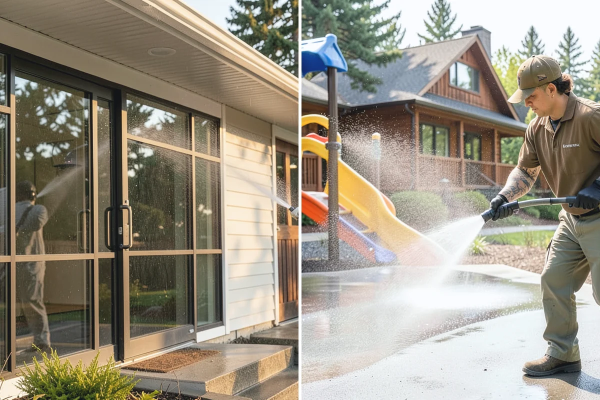 Porch Cleaning in Des Moines, King County, WA - Clear furniture, mats, and loose debris from the porch
