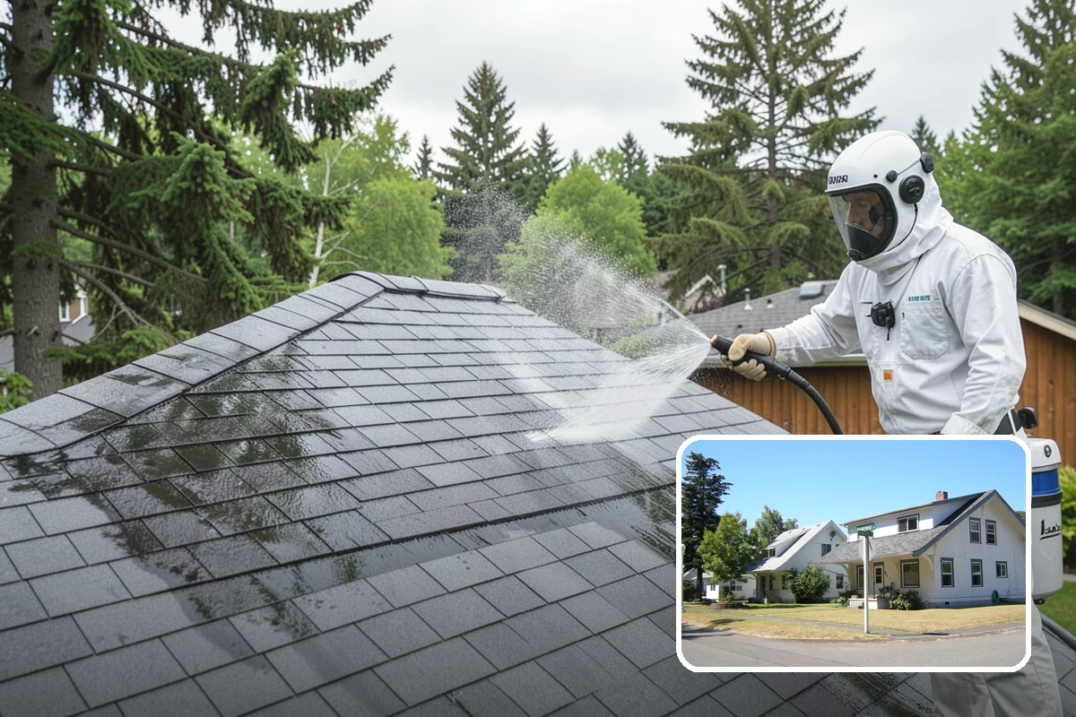 Porch Cleaning in DuPont, Pierce County, WA - Removes moss and slick film from high-traffic porch floors