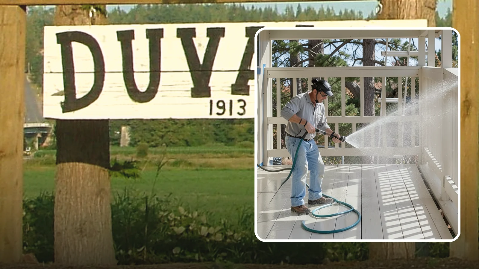 Porch Cleaning in Duvall, King County, WA - We wash porch floors, ceilings, and posts to lift the moss, mud, and pollen that dull this high-traffic entry.