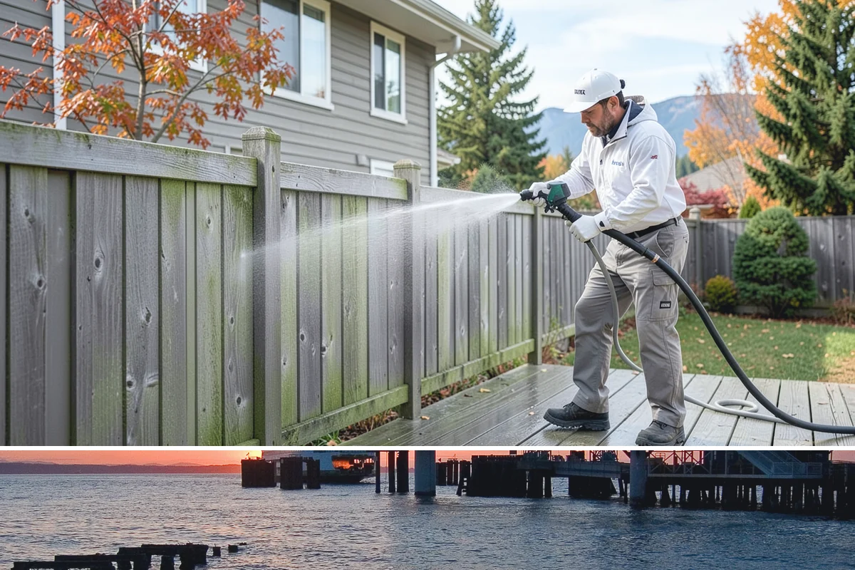 Porch Cleaning in Edmonds, Snohomish County, WA - Late spring is prime for porch cleaning, clearing winter moss and spring pollen just as outdoor season begins.