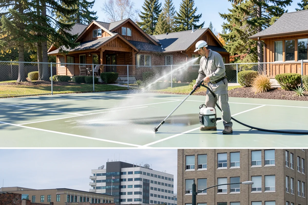 Porch Cleaning in Everett, Snohomish County, WA - Late spring is prime for porch cleaning, clearing winter moss and spring pollen just as outdoor season begins.