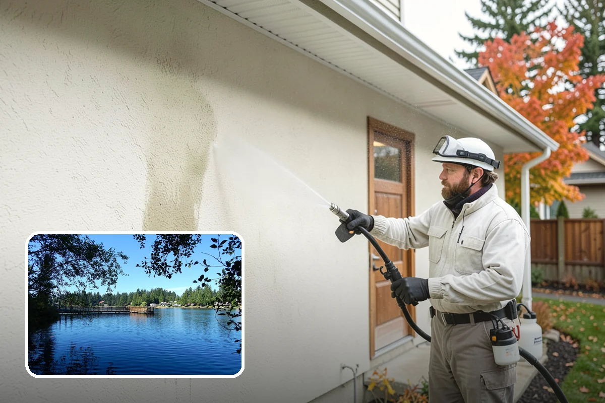 Porch Cleaning in Federal Way, King County, WA - Removes moss and slick film from high-traffic porch floors