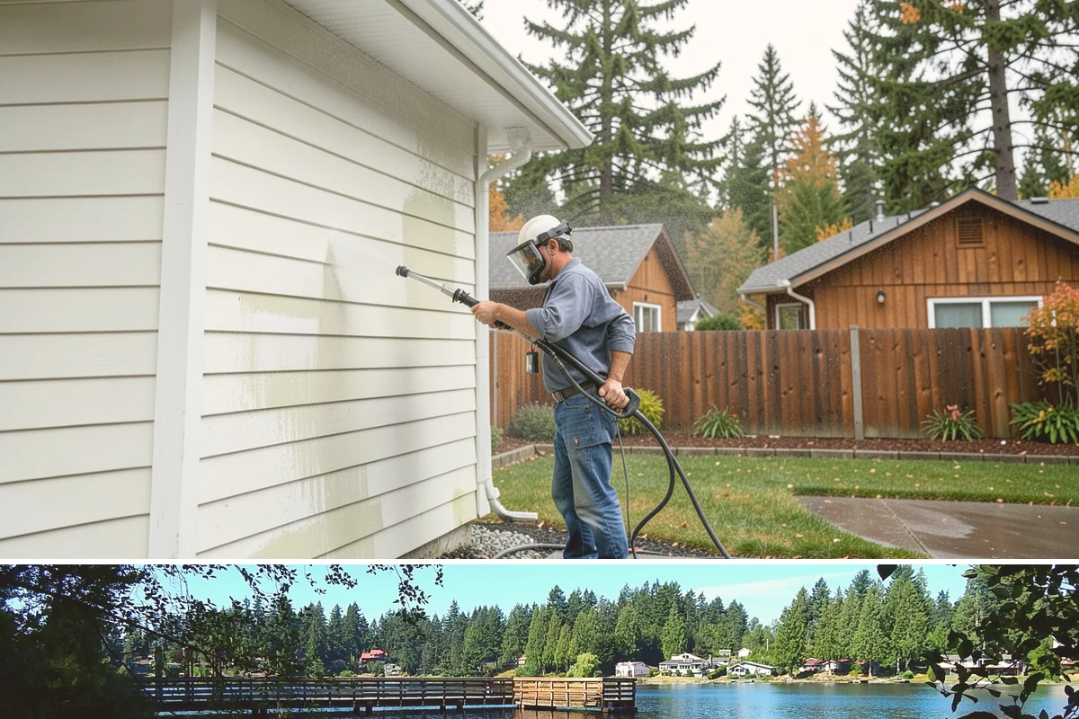 Porch Cleaning in Federal Way, King County, WA - Late spring is prime for porch cleaning, clearing winter moss and spring pollen just as outdoor season begins.