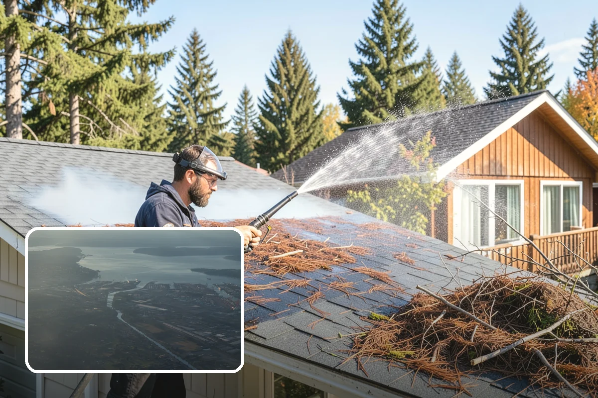 Porch Cleaning in Fife, Pierce County, WA - Removes moss and slick film from high-traffic porch floors