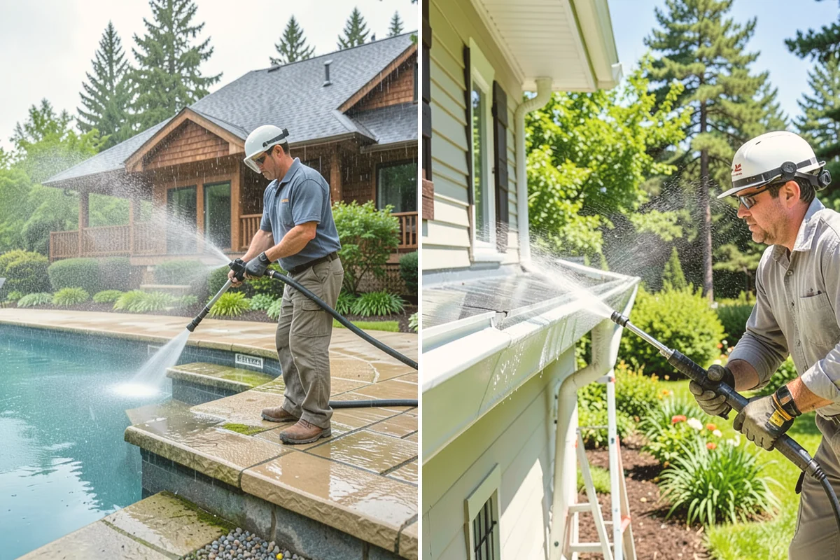Porch Cleaning in Fife, Pierce County, WA - Clear furniture, mats, and loose debris from the porch
