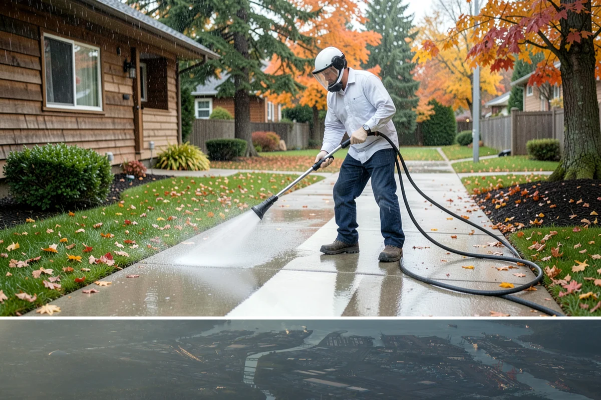 Porch Cleaning in Fife, Pierce County, WA - Late spring is prime for porch cleaning, clearing winter moss and spring pollen just as outdoor season begins.