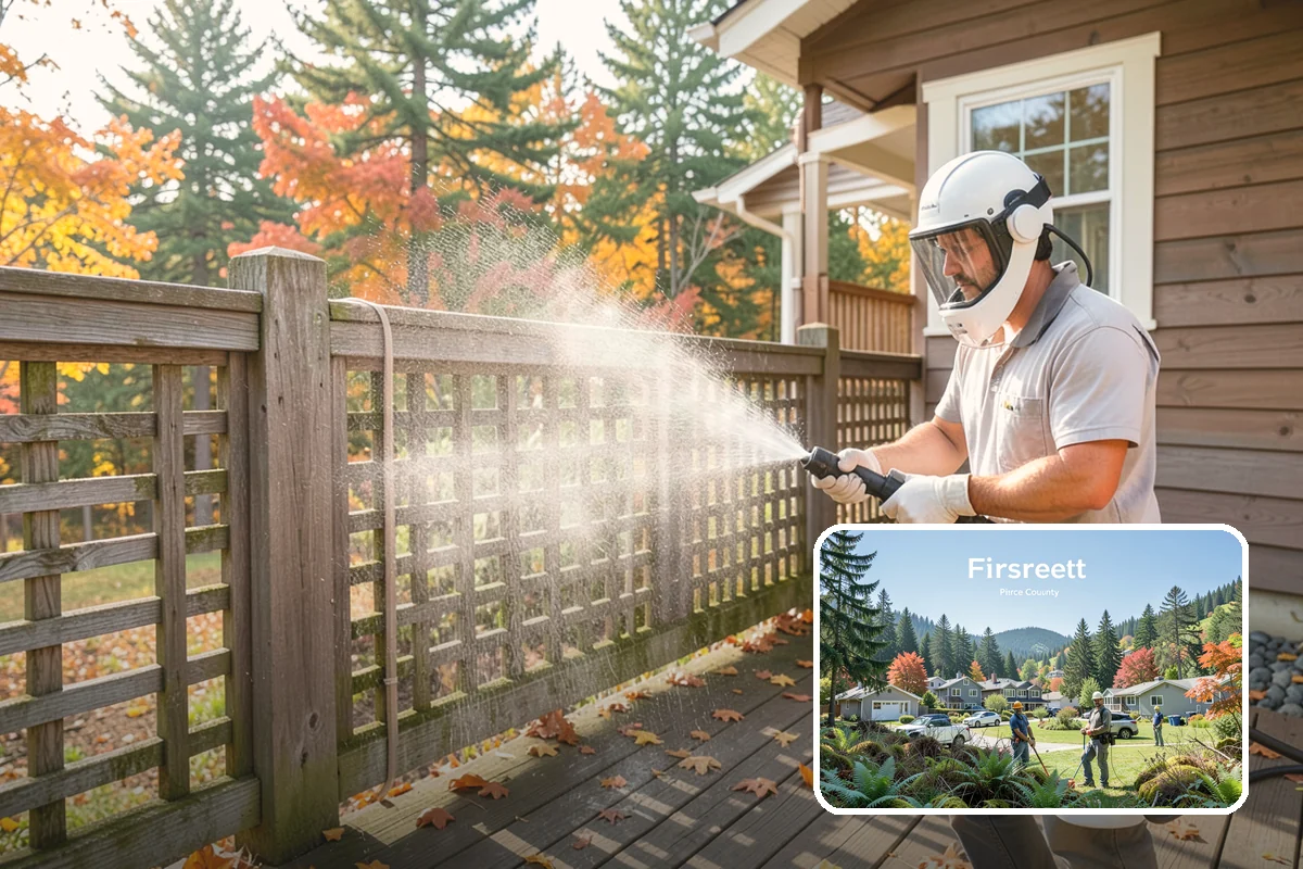 Porch Cleaning in Fircrest, Pierce County, WA - Removes moss and slick film from high-traffic porch floors