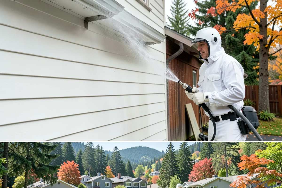 Porch Cleaning in Fircrest, Pierce County, WA - Late spring is prime for porch cleaning, clearing winter moss and spring pollen just as outdoor season begins.