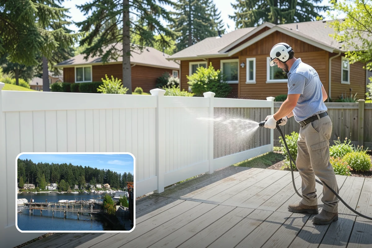 Porch Cleaning in Gig Harbor, Pierce County, WA - Removes moss and slick film from high-traffic porch floors