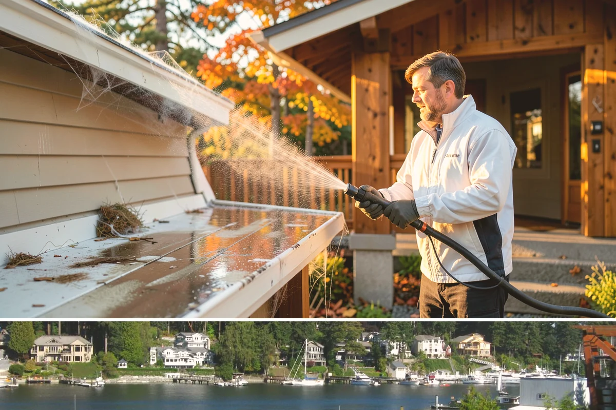 Porch Cleaning in Gig Harbor, Pierce County, WA - Late spring is prime for porch cleaning, clearing winter moss and spring pollen just as outdoor season begins.