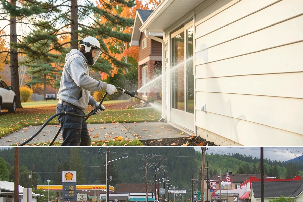 Porch Cleaning in Granite Falls, Snohomish County, WA - Late spring is prime for porch cleaning, clearing winter moss and spring pollen just as outdoor season begins.