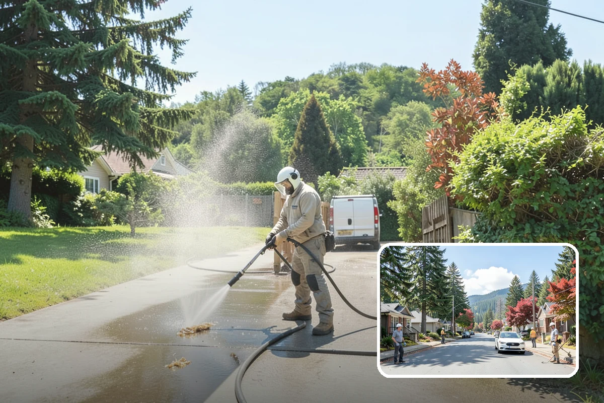 Porch Cleaning in Hunts Point, King County, WA - Removes moss and slick film from high-traffic porch floors
