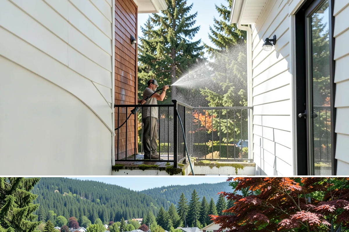 Porch Cleaning in Index, Snohomish County, WA - Late spring is prime for porch cleaning, clearing winter moss and spring pollen just as outdoor season begins.