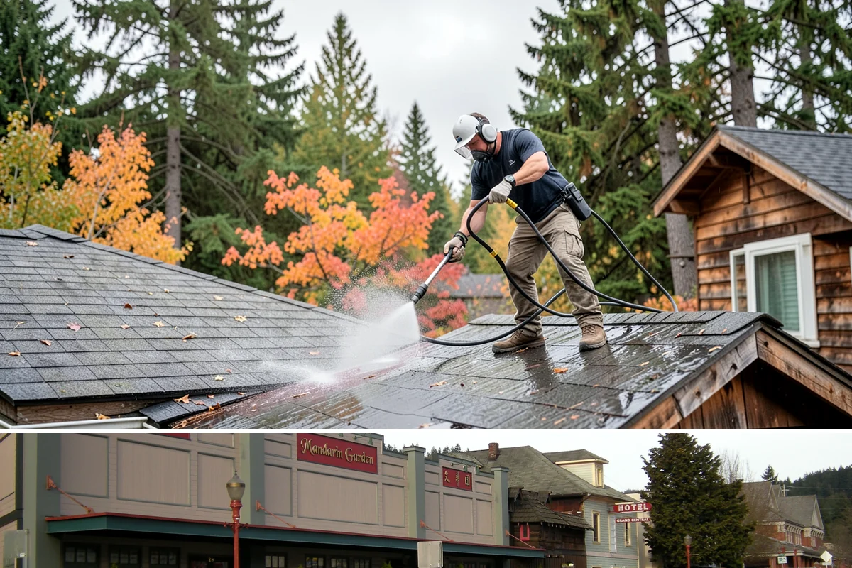 Porch Cleaning in Issaquah, King County, WA - Late spring is prime for porch cleaning, clearing winter moss and spring pollen just as outdoor season begins.
