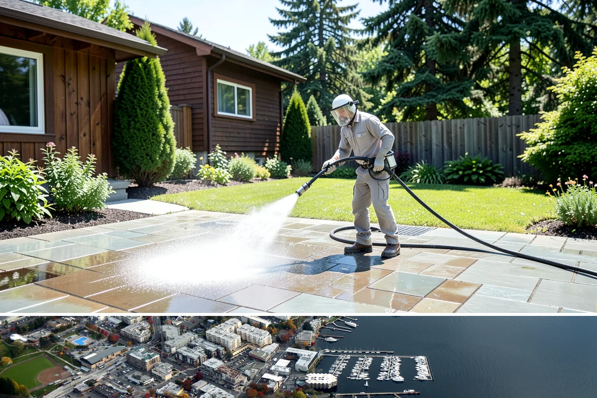 Porch Cleaning in Kirkland, King County, WA - Late spring is prime for porch cleaning, clearing winter moss and spring pollen just as outdoor season begins.