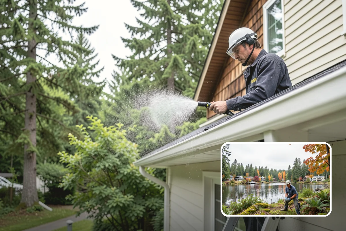Porch Cleaning in La Conner, Skagit County, WA - Removes moss and slick film from high-traffic porch floors
