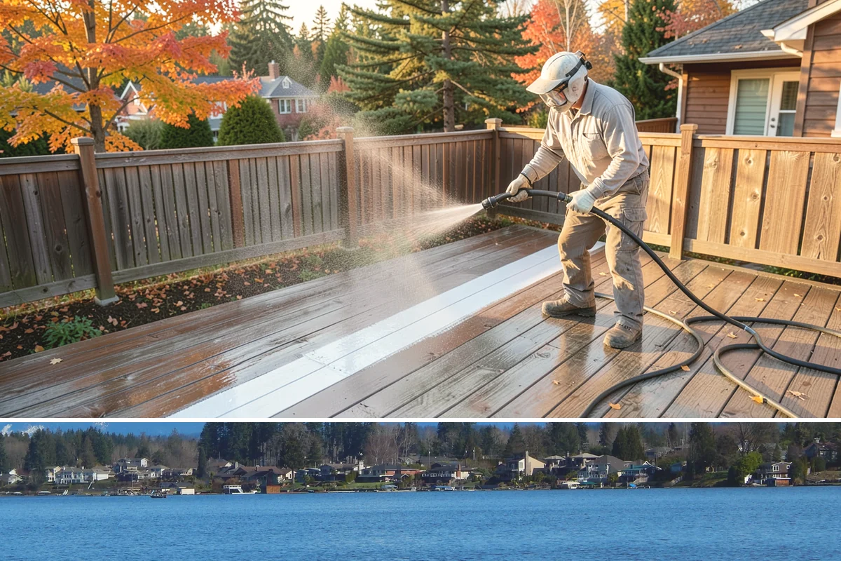 Porch Cleaning in Lake Stevens, Snohomish County, WA - Late spring is prime for porch cleaning, clearing winter moss and spring pollen just as outdoor season begins.