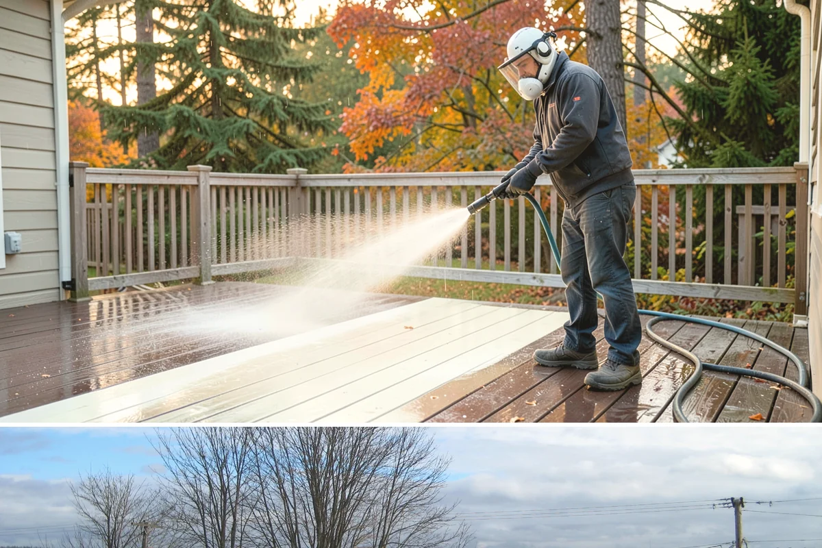 Porch Cleaning in Langley, Island County, WA - Late spring is prime for porch cleaning, clearing winter moss and spring pollen just as outdoor season begins.